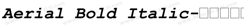 Aerial Bold Italic字体转换